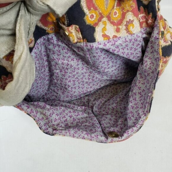 Deux Lux Boho Shoulder Bag Tote Fabric Abstract Floral Multi Colour - Picture 5 of 14